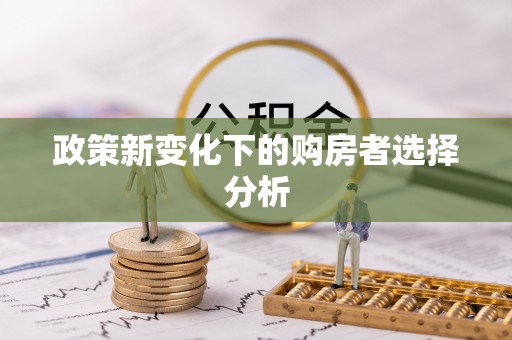 临颍政策新变化下的购房者选择分析