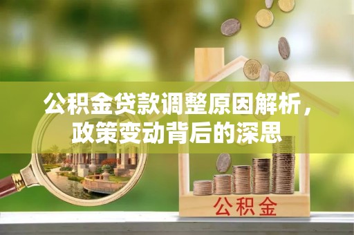 临颍公积金贷款调整原因解析，政策变动背后的深思