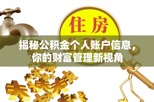 临颍揭秘公积金个人账户信息，你的财富管理新视角